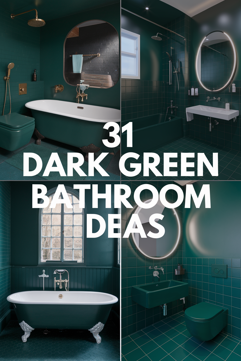 Dark Green Bathroom Ideas