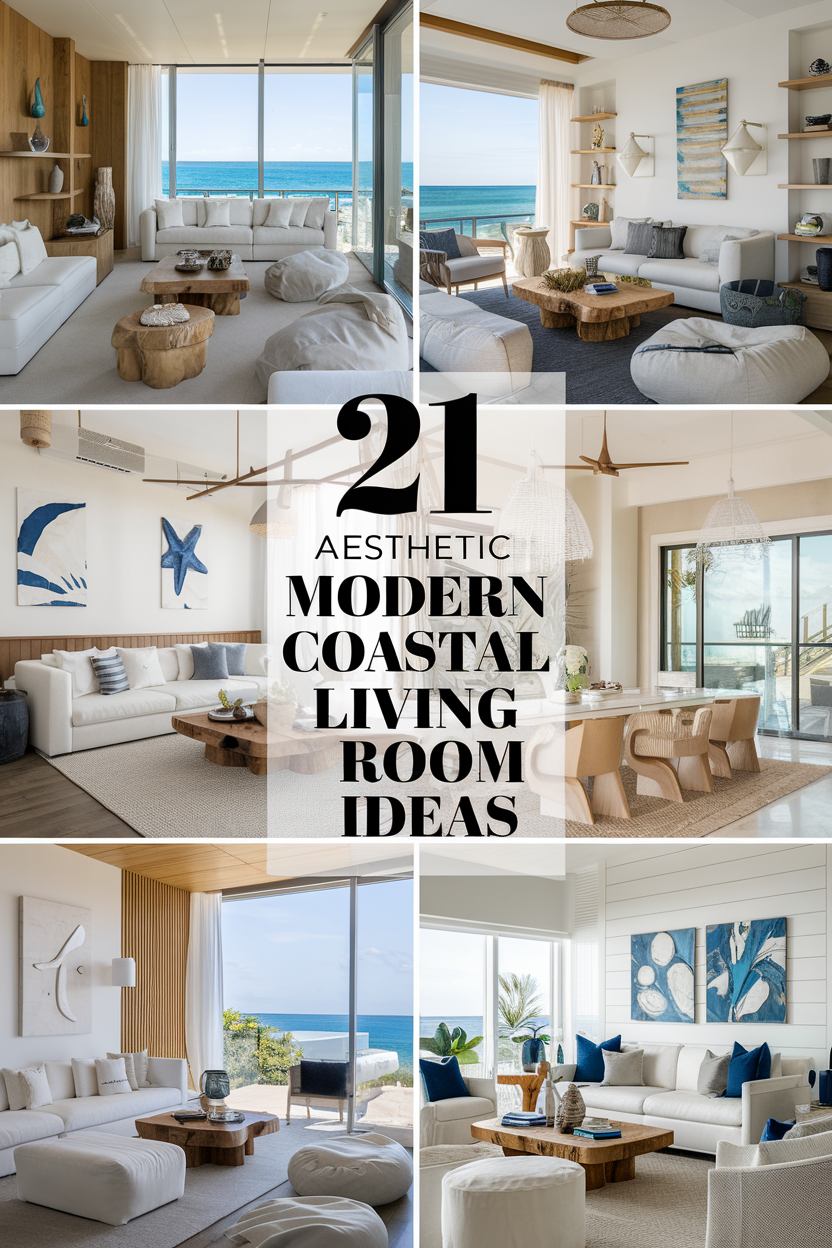 Aesthetic Modern Coastal Living Room Ideas