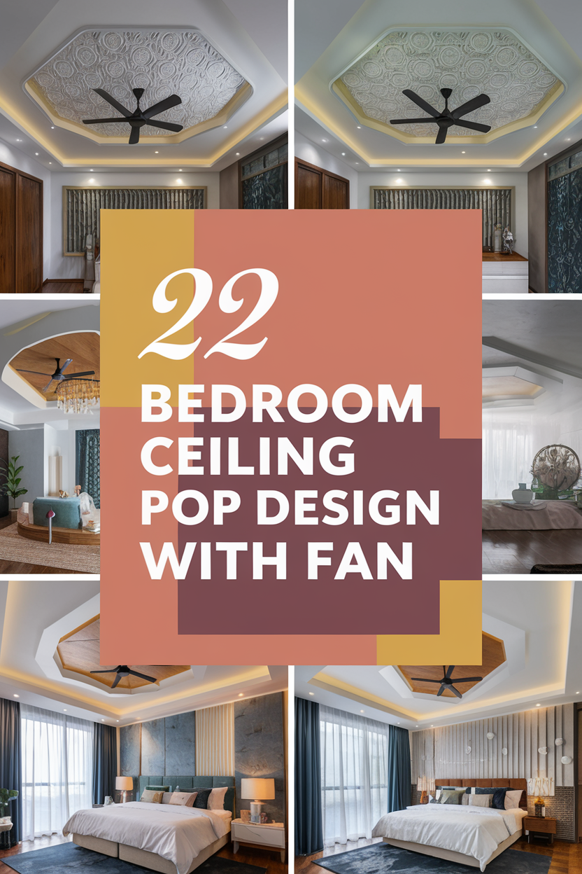 Bedroom Ceiling Pop Design With Fan