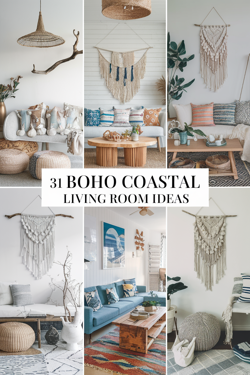 Boho Coastal Living Room Ideas