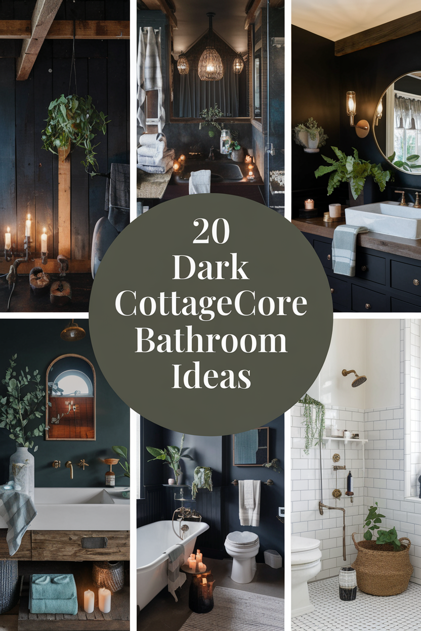 Dark Cottagecore Bathroom Ideas