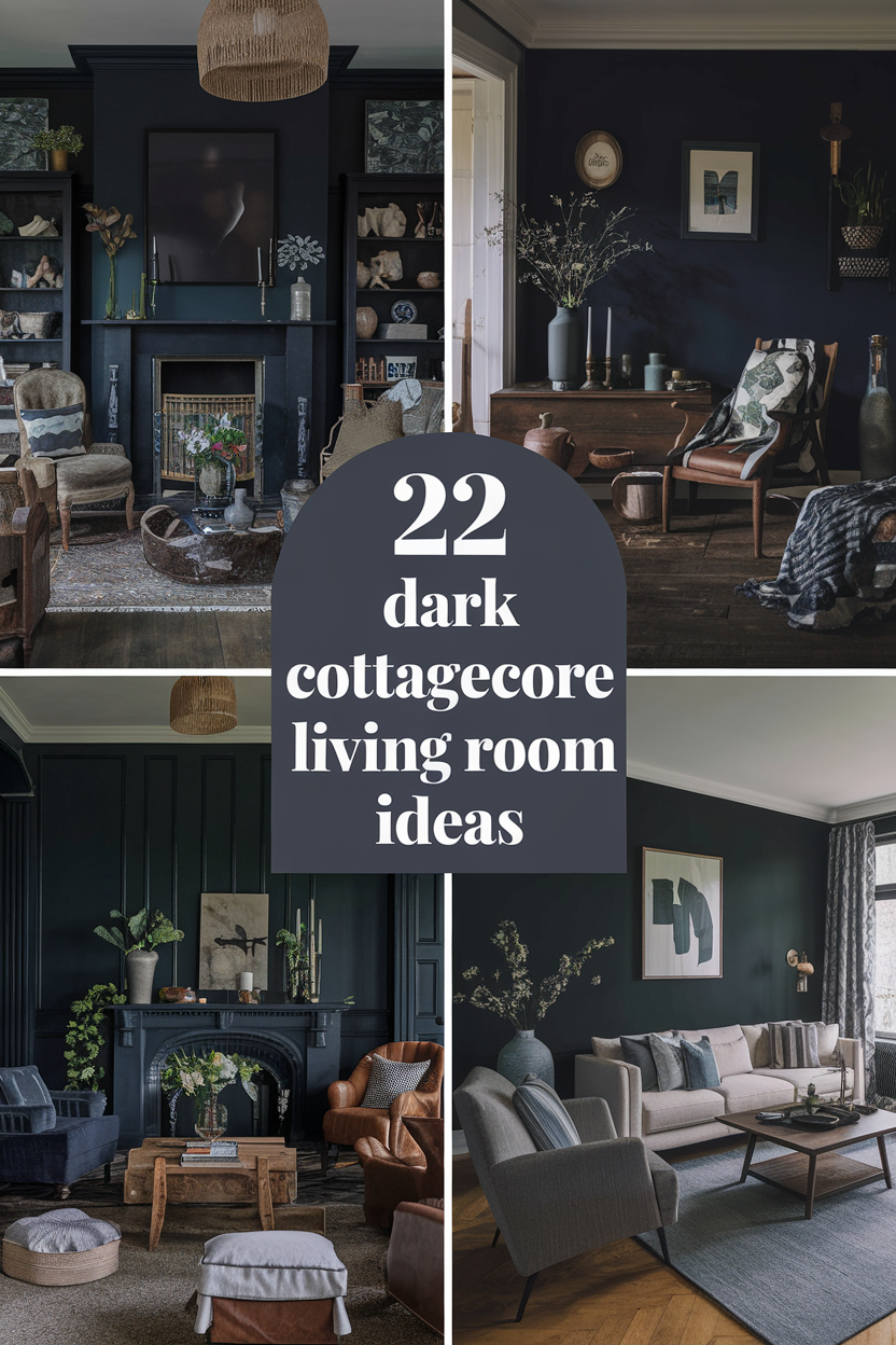 Dark Cottagecore Living Room Ideas