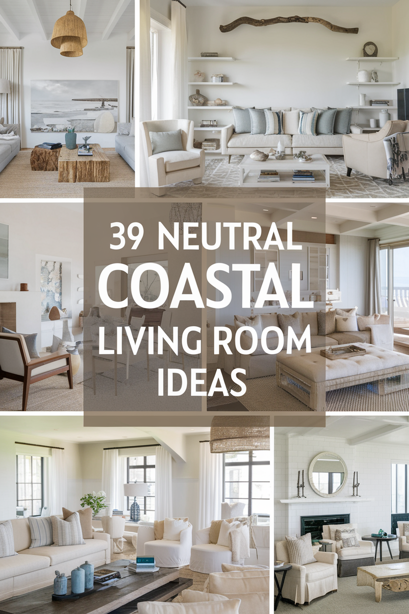 Neutral Coastal Living Room Ideas