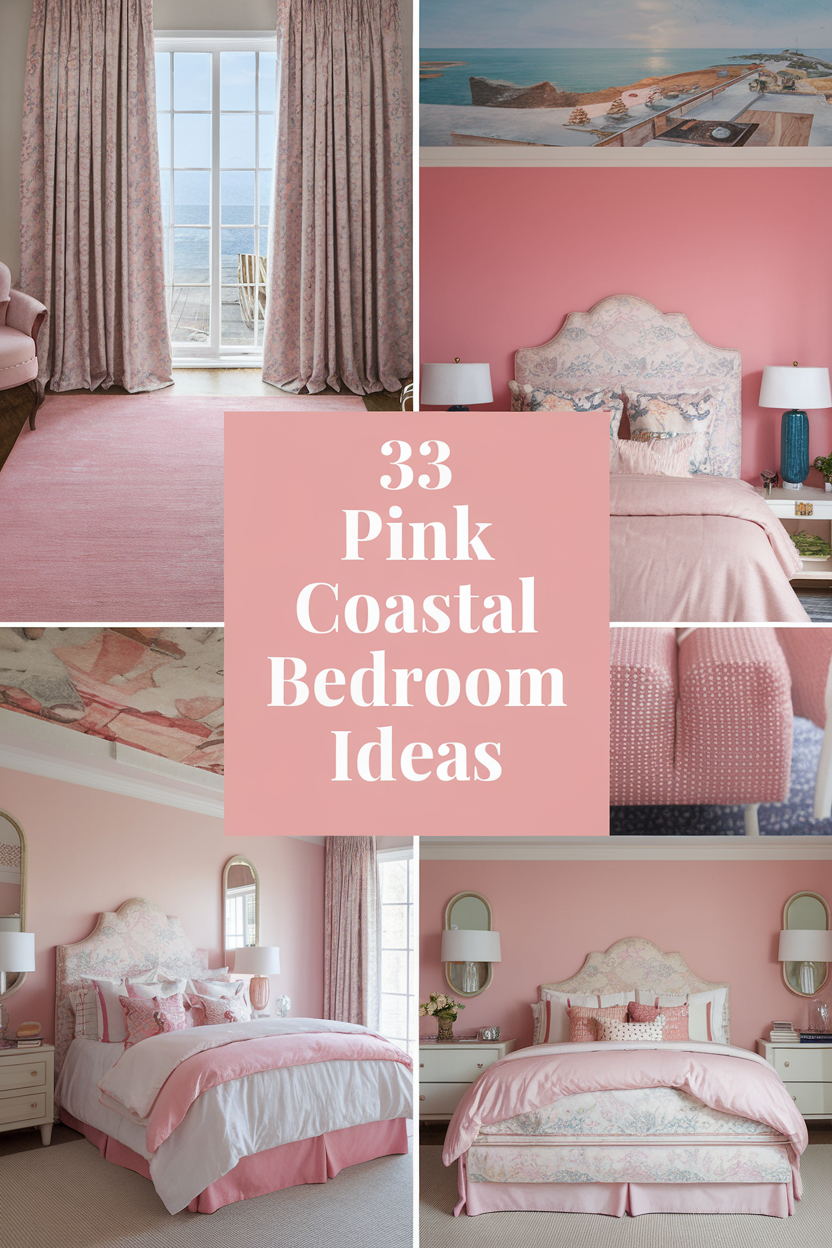 Pink Coastal Bedroom Ideas